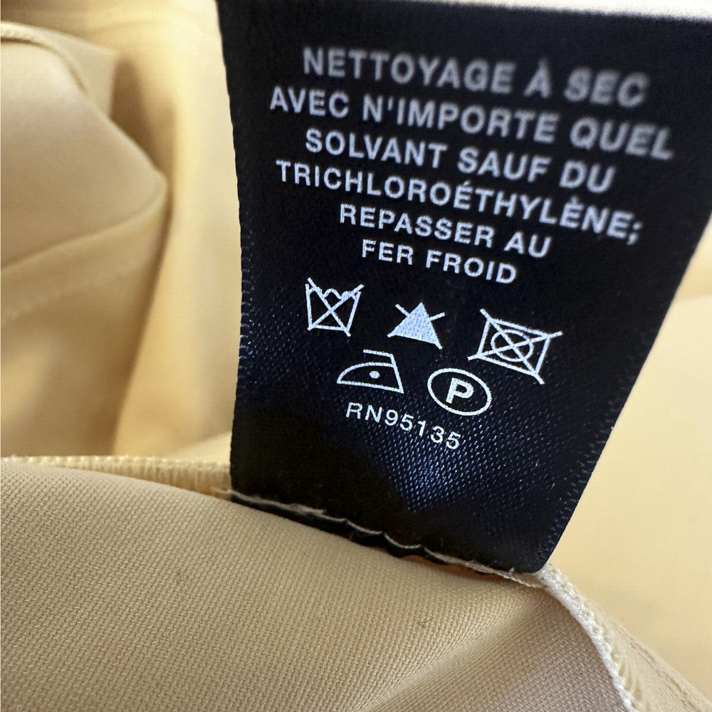 Lafayette 148 New York Pleated Stretch Full Zip Fitted Yellow Jacket Size 6 - Picture 9 of 16
